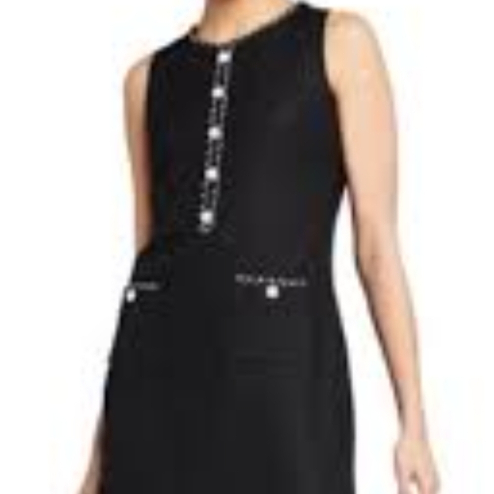 Karl Lagerfeld Black Embellished Mini Dress